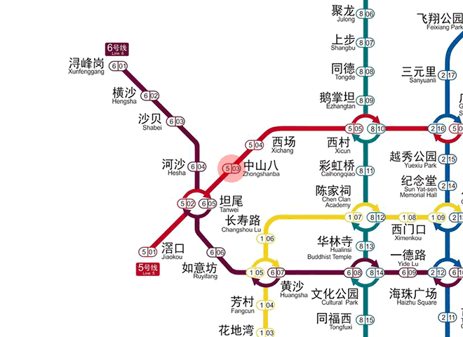 Zhongshanba station map