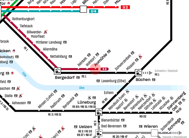 Aumuhle station map