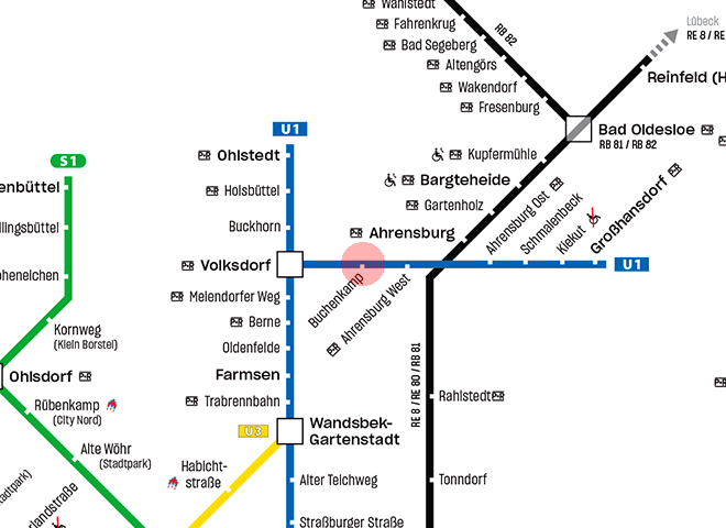Buchenkamp station map