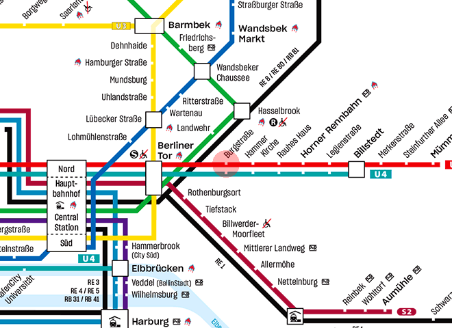 Burgstrasse station map