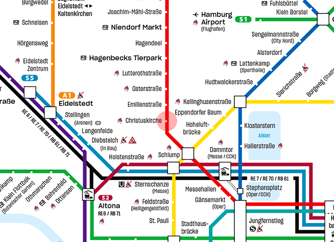 Christuskirche station map