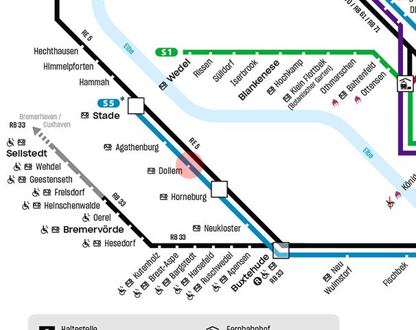 Dollern station map