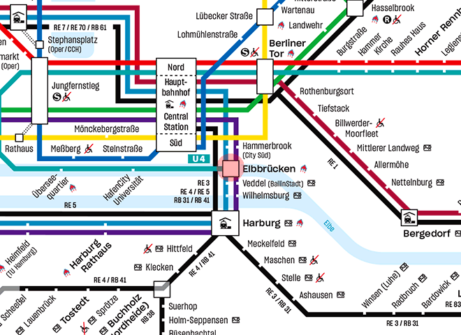 Elbbrucken station map