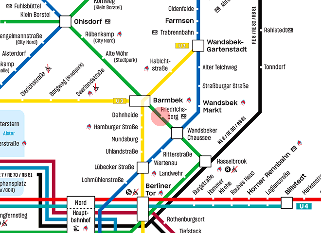 Friedrichsberg station map