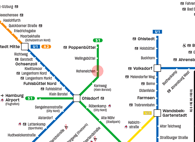 Hoheneichen station map