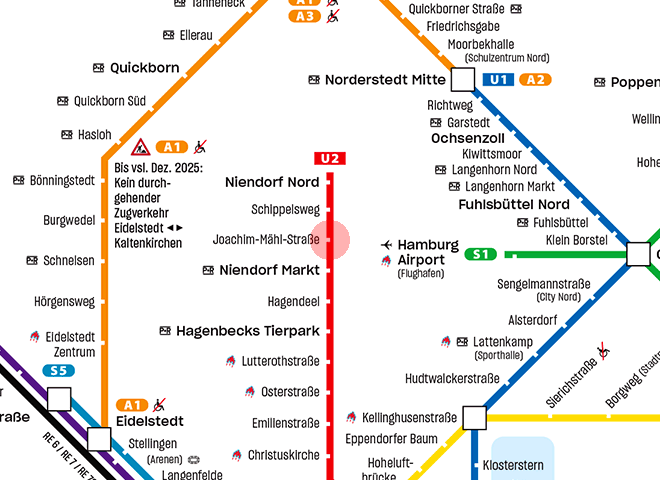 Joachim-Mahl-Strasse station map