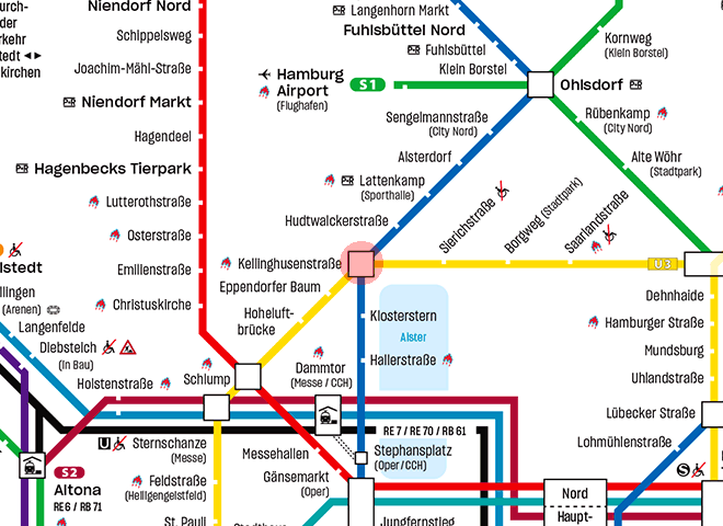Kellinghusenstrasse station map