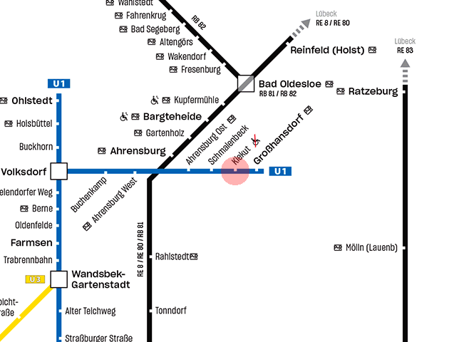 Kiekut station map