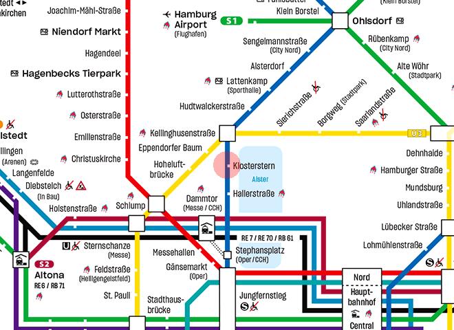 Klosterstern station map