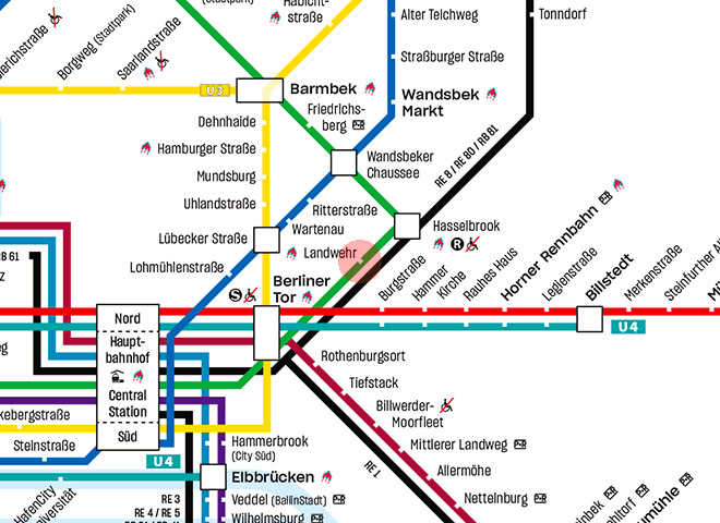 Landwehr station map