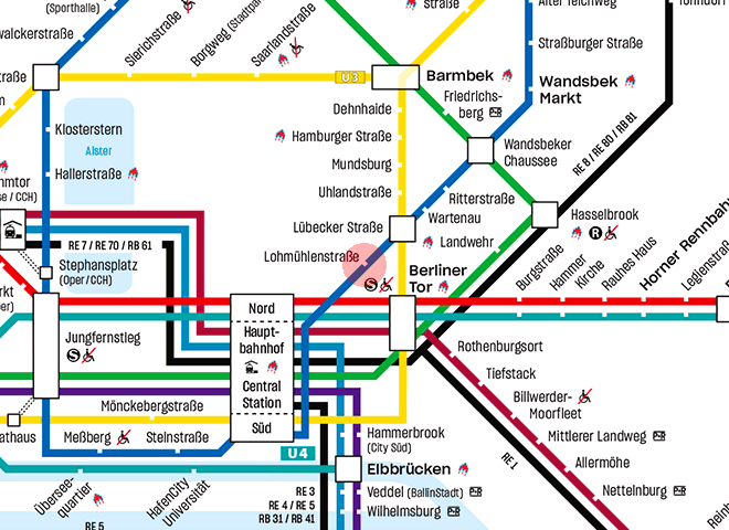 Lohmuhlenstrasse station map