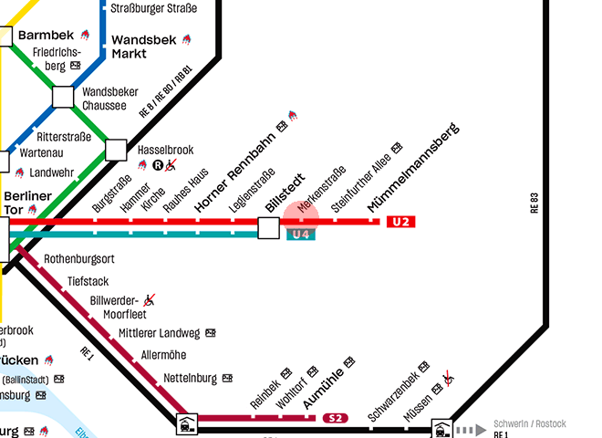 Merkenstrasse station map