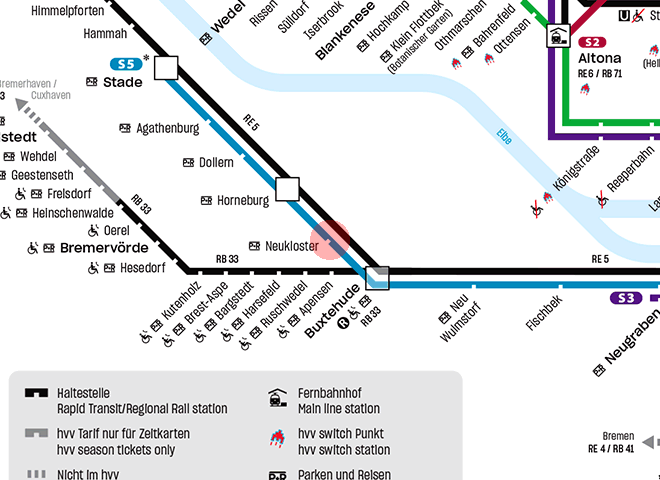 Neukloster station map