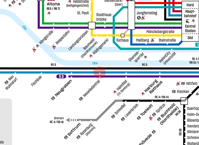 Neuwiedenthal station map