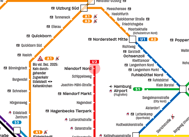 Niendorf Nord station map