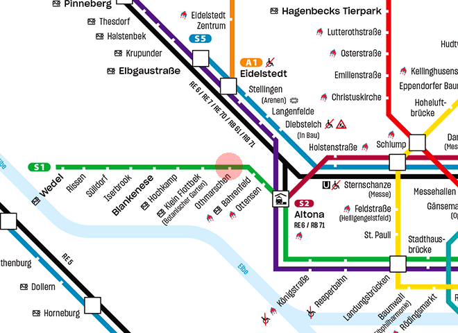 Othmarschen station map