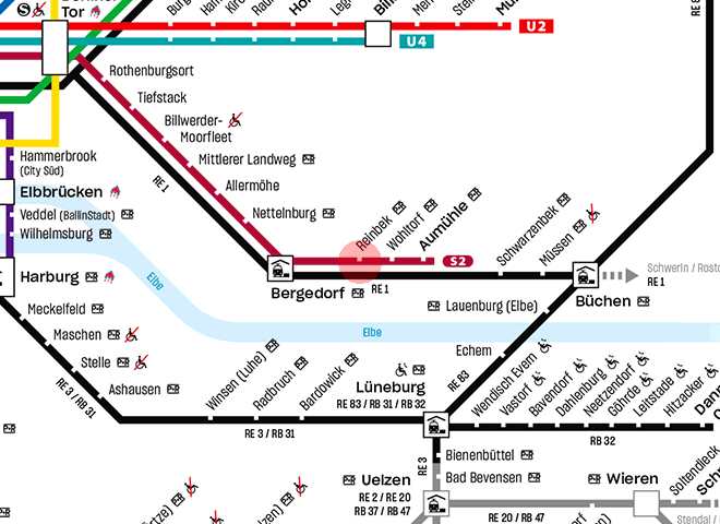 Reinbek station map
