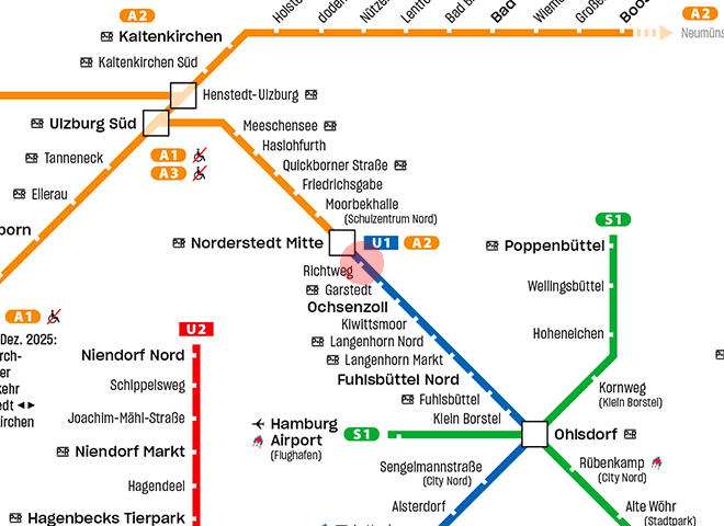 Richtweg station map