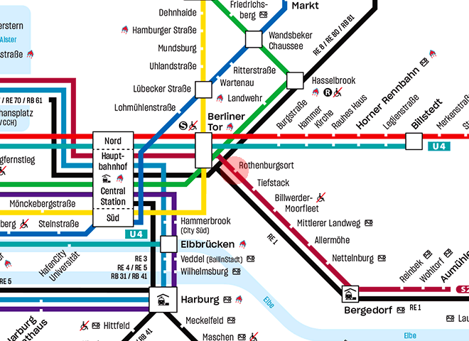 Rothenburgsort station map