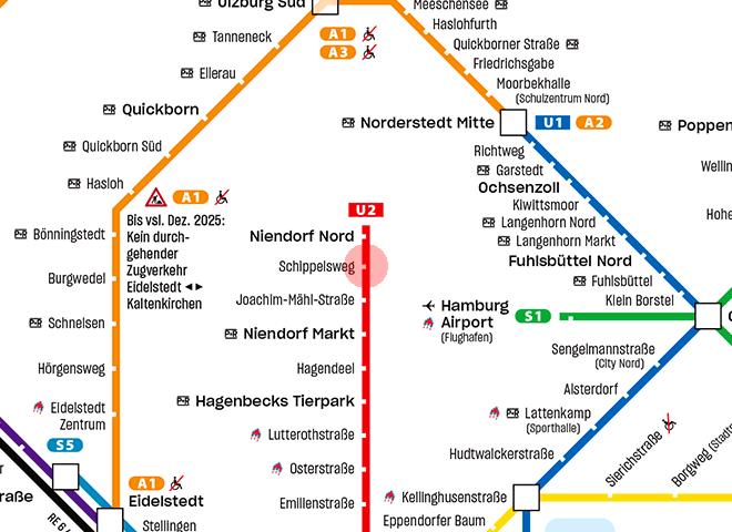 Schippelsweg station map