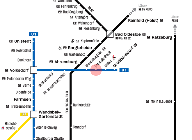 Schmalenbeck station map