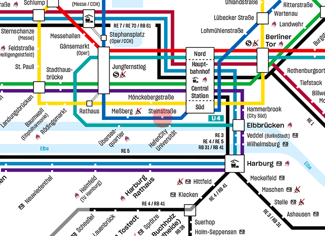 Steinstrasse station map