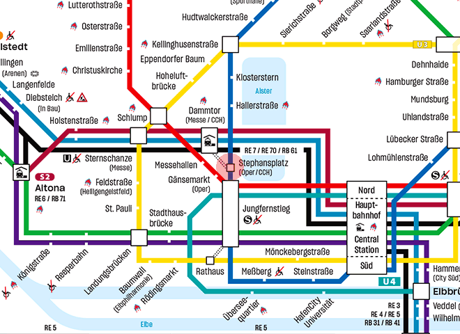 Stephansplatz station map
