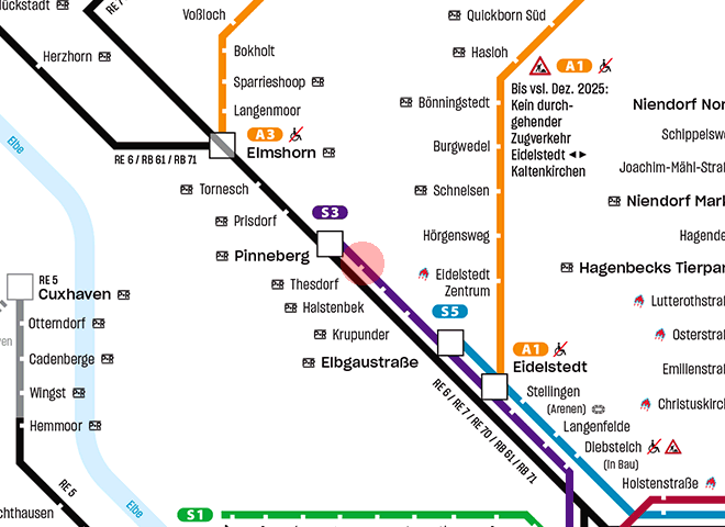Thesdorf station map