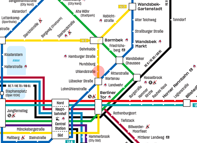 Uhlandstrasse station map