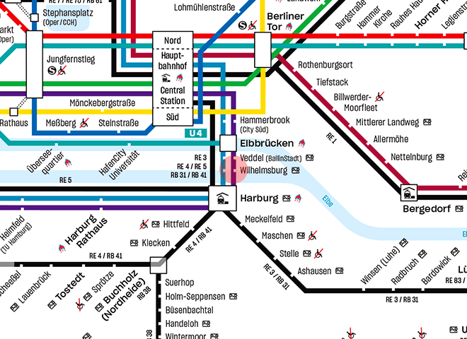 Wilhelmsburg station map
