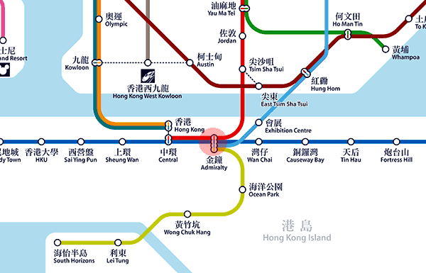 Admiralty station map