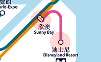 Hong Kong MTR Disneyland Resort Line map