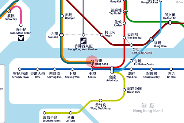 Hong Kong station map