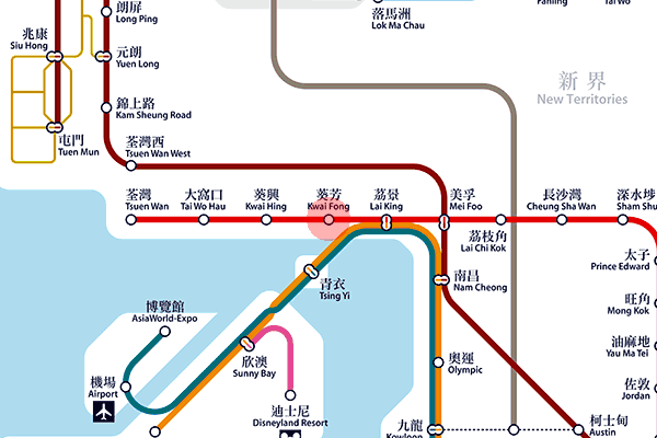 Kwai Fong station map