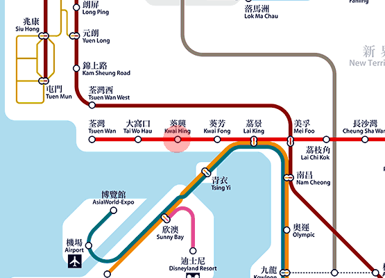 Kwai Hing station map