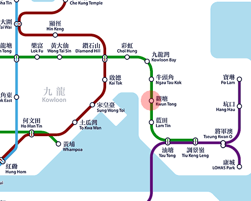 Kwun Tong station map
