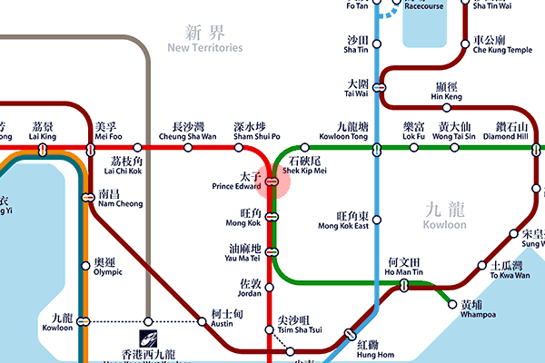 Prince Edward station map