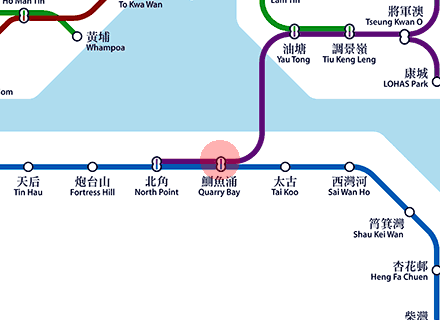 Quarry Bay station map