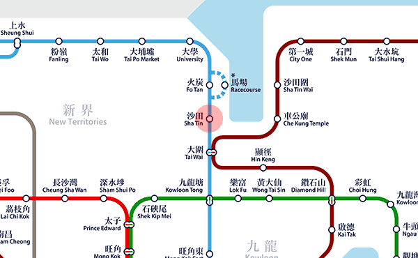 Sha Tin station map