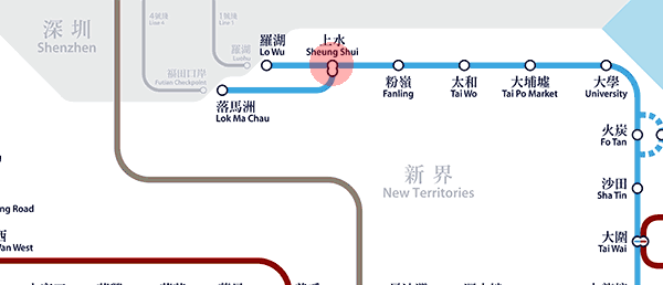 Sheung Shui station map