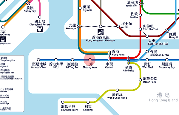 Sheung Wan station map