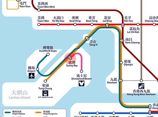 Sunny Bay station map