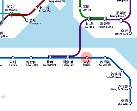 Tai Koo station map