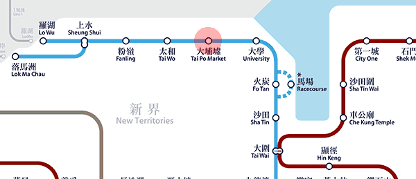 Tai Po Market station map