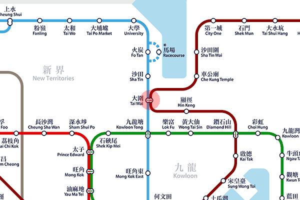 Tai Wai station map