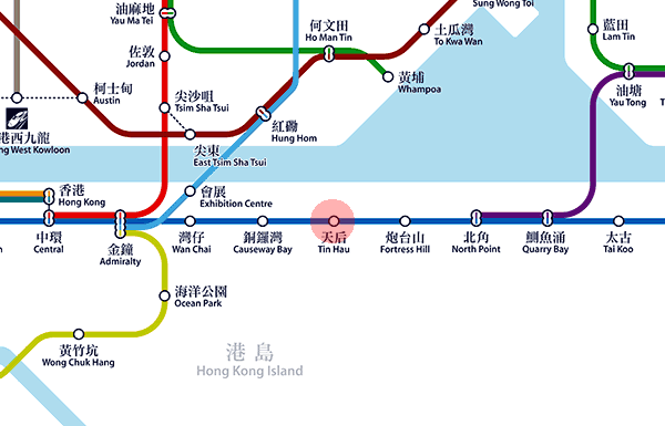 Tin Hau station map