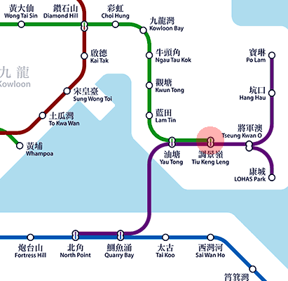 Tiu Keng Leng station map