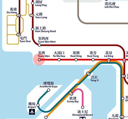 Tsuen Wan station map