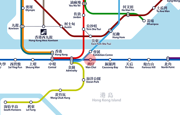 Wan Chai station map