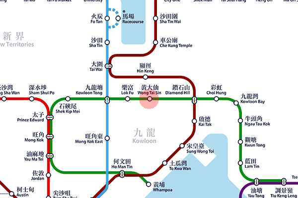 Wong Tai Sin station map